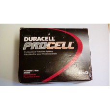 BATTERY D CELL ALKALINE 1.5V NON RECHARGEABLE  DURACELL PROCELL X12  LR20